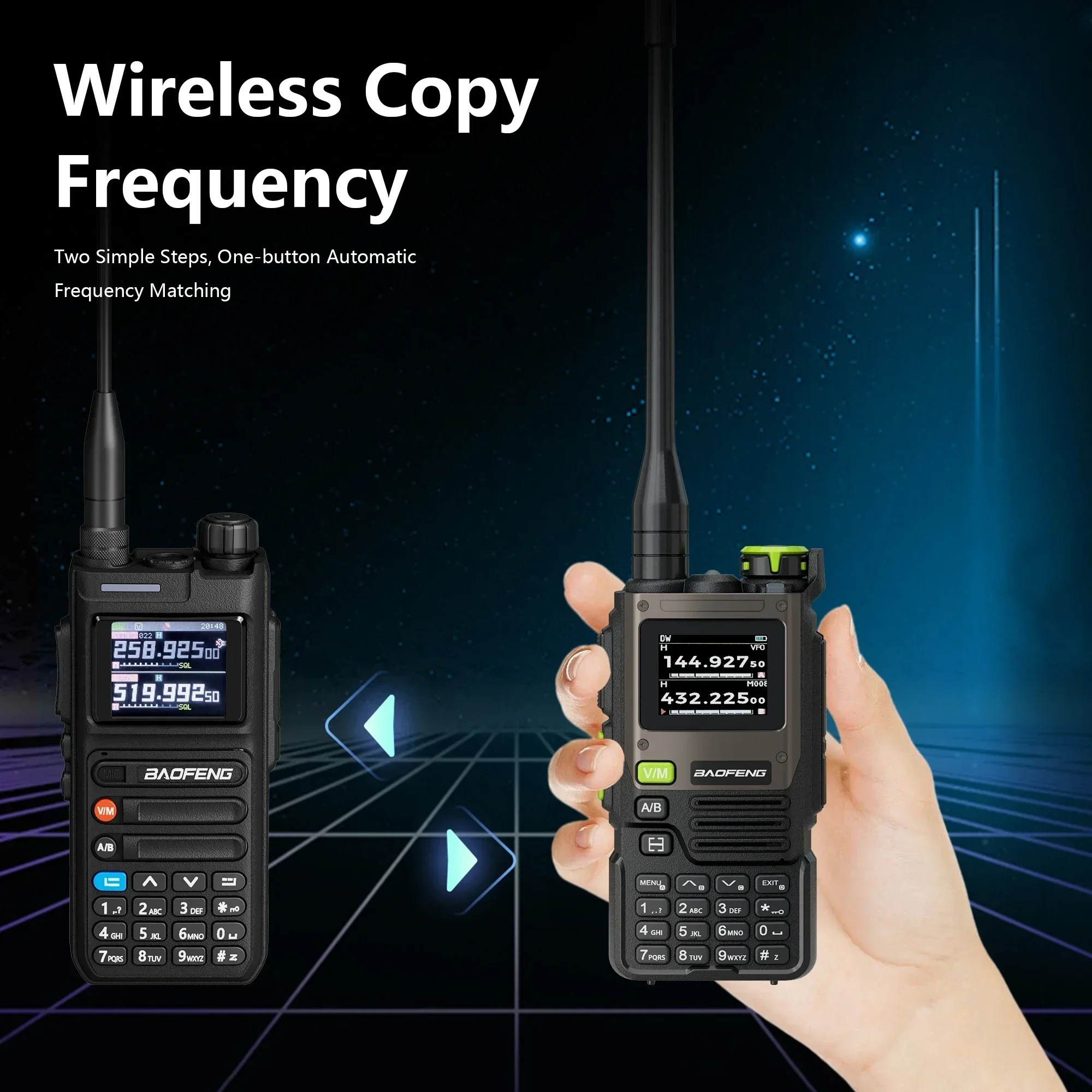 Baofeng K61 PRO Walkie Talkie Multi Band Wireless Copy Frequency NOAA Upgraded of UV-K6 Ham Radio Long Range Communication Radio