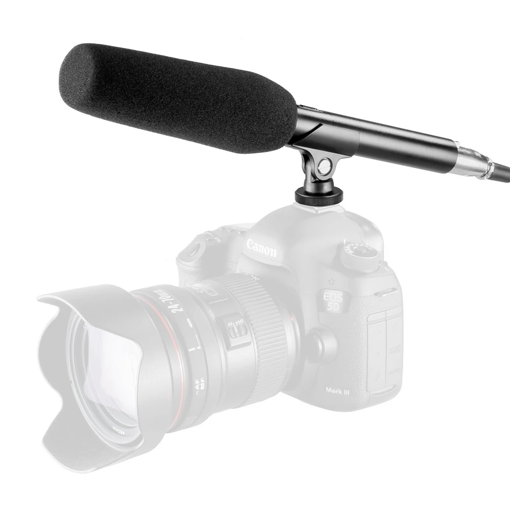 Professional Shotgun Interview Microphone Directional Condenser MIC for Canon Nikon Sony DSLR DV Camcorders