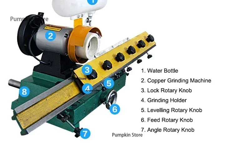 Bench Edge Grinding Machine Small Type Woodworking Straight Knife Sharpener Grinding Machine 220V 0.56KW Grinder Machine MF206