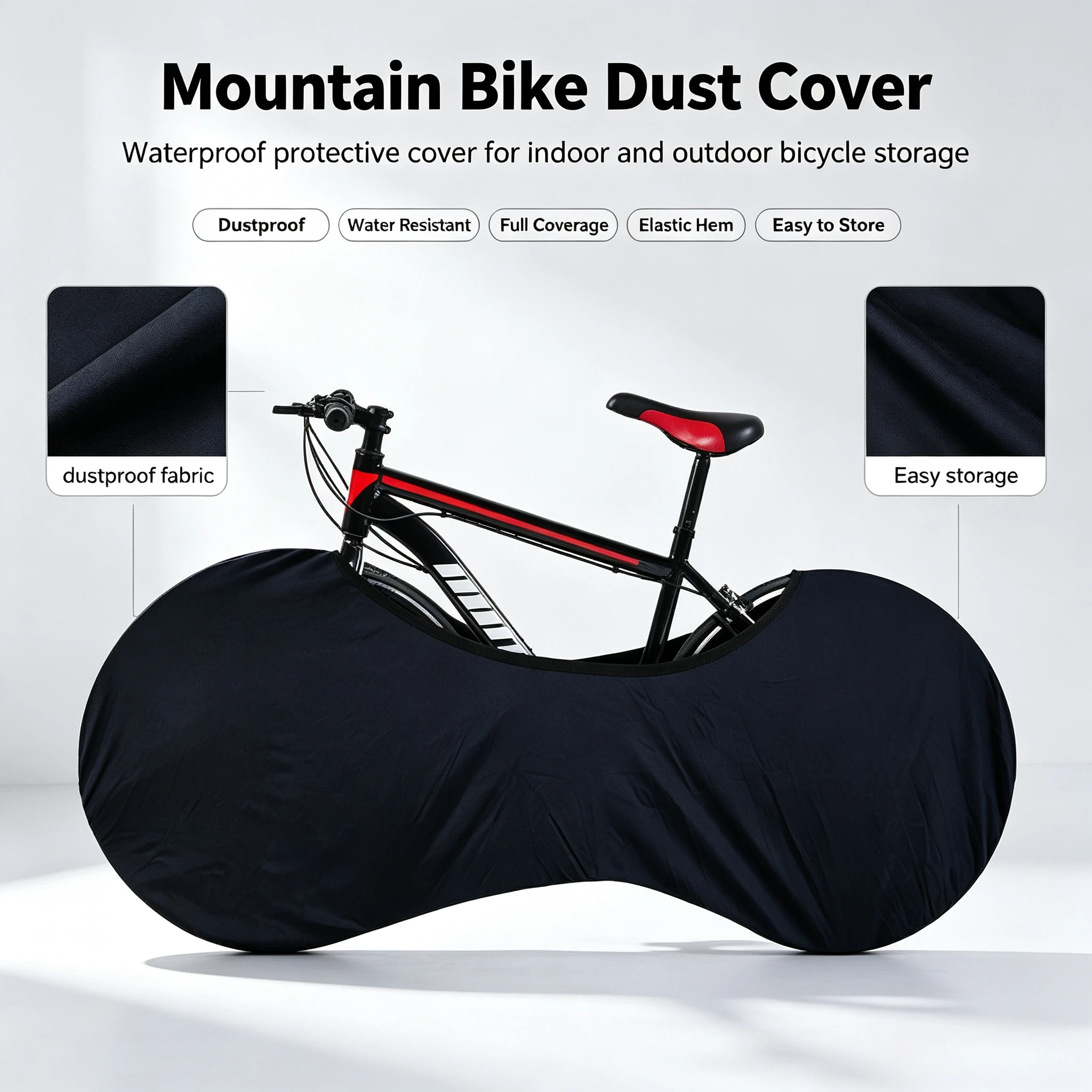 Housse de protection pour cadre et roues de vélo, housse de vélo anti-rayures et anti-poussière pour VTT et vélo de route, accessoire de cyclisme