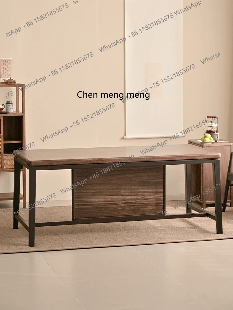 M178 New Chinese Zen ebony tea table and chair combination simple tea table, solid wood home office coffee table