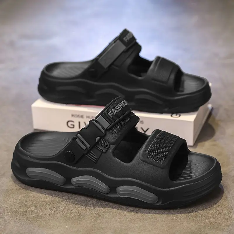 Sandals Men's Summer Outer Wear Non-slip Wearable Driving Casual Lightweight Beach Slippers