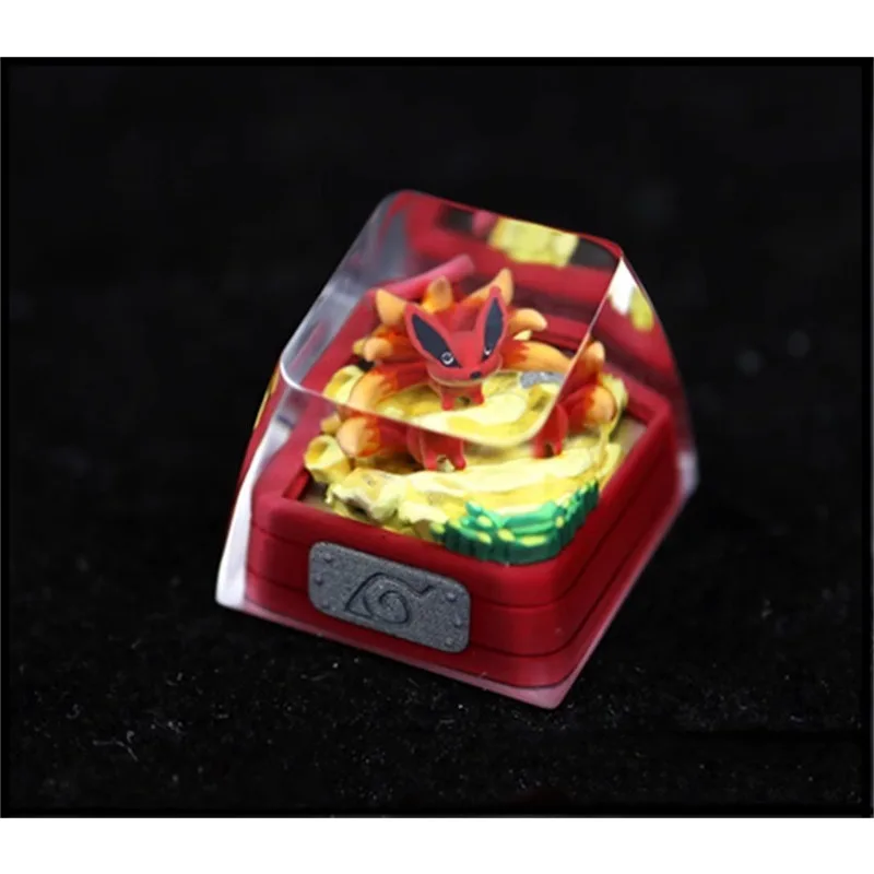 capuchons-de-touches-en-resine-pokemon-naruto-kurama--clavier-mecanique-transparent-en-cristal-personnalise-capuchons-de-bricolage-accessoires-de-clavier-mignons-cadeaux