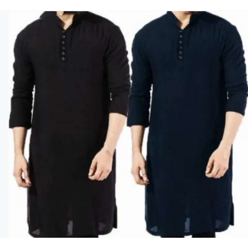 Plus Size Muslim Fashion Arabic Shirt Long Shirts Robe Turkey Clothing Dubai Men Clothing Islamic Kurta Man Abaya Homme 4XL 5XL