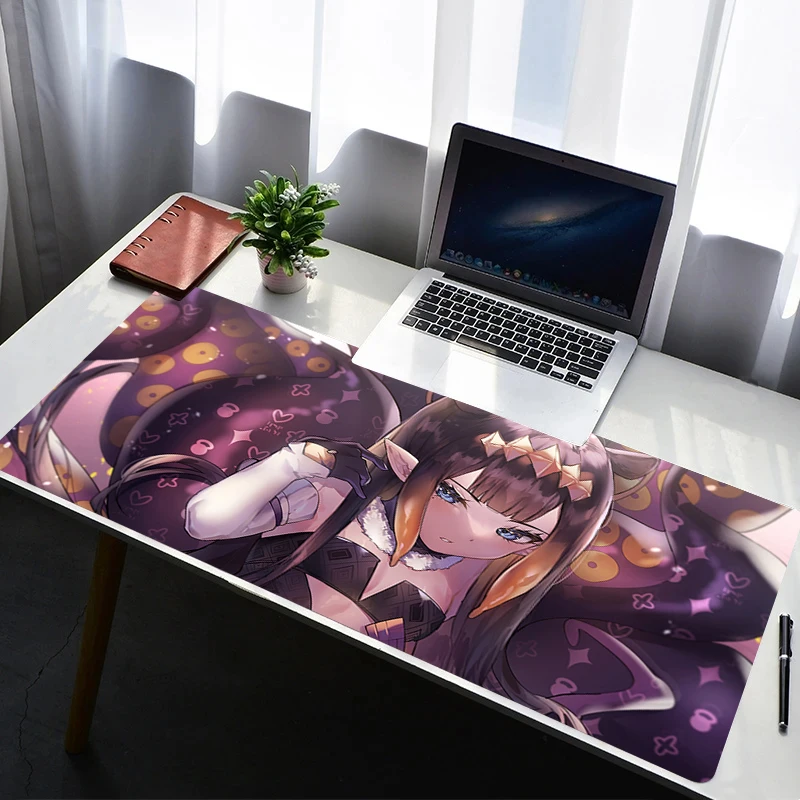 

Mouse Pad Laptop Rubber Extended Desktop Mat Computer Gamer Mousepad Gaming Accessories H-hololive Ninomae Ina Nis Keyboard Pad