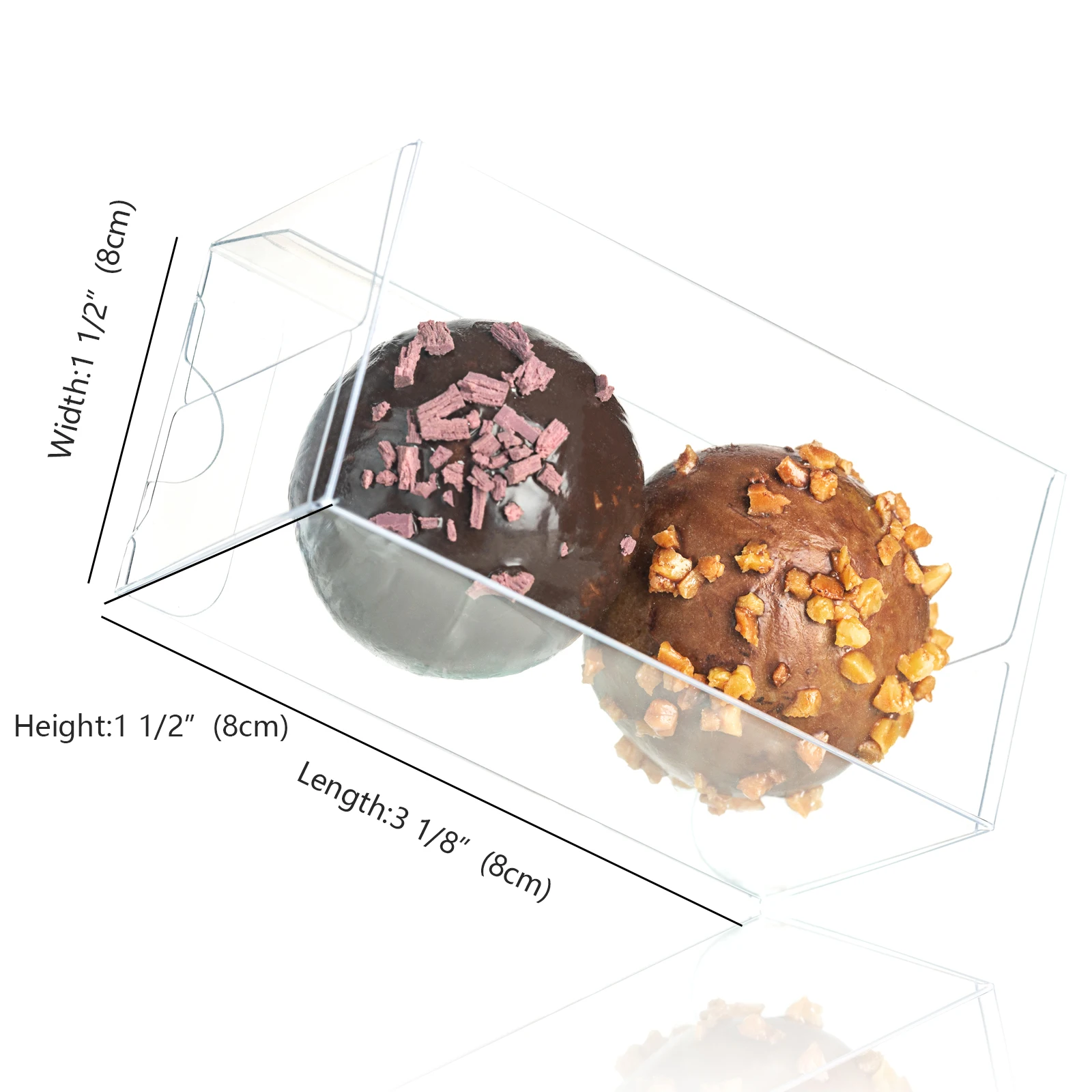 Small Candy Gift Boxes, Clear Chocolate Truffle Packaging