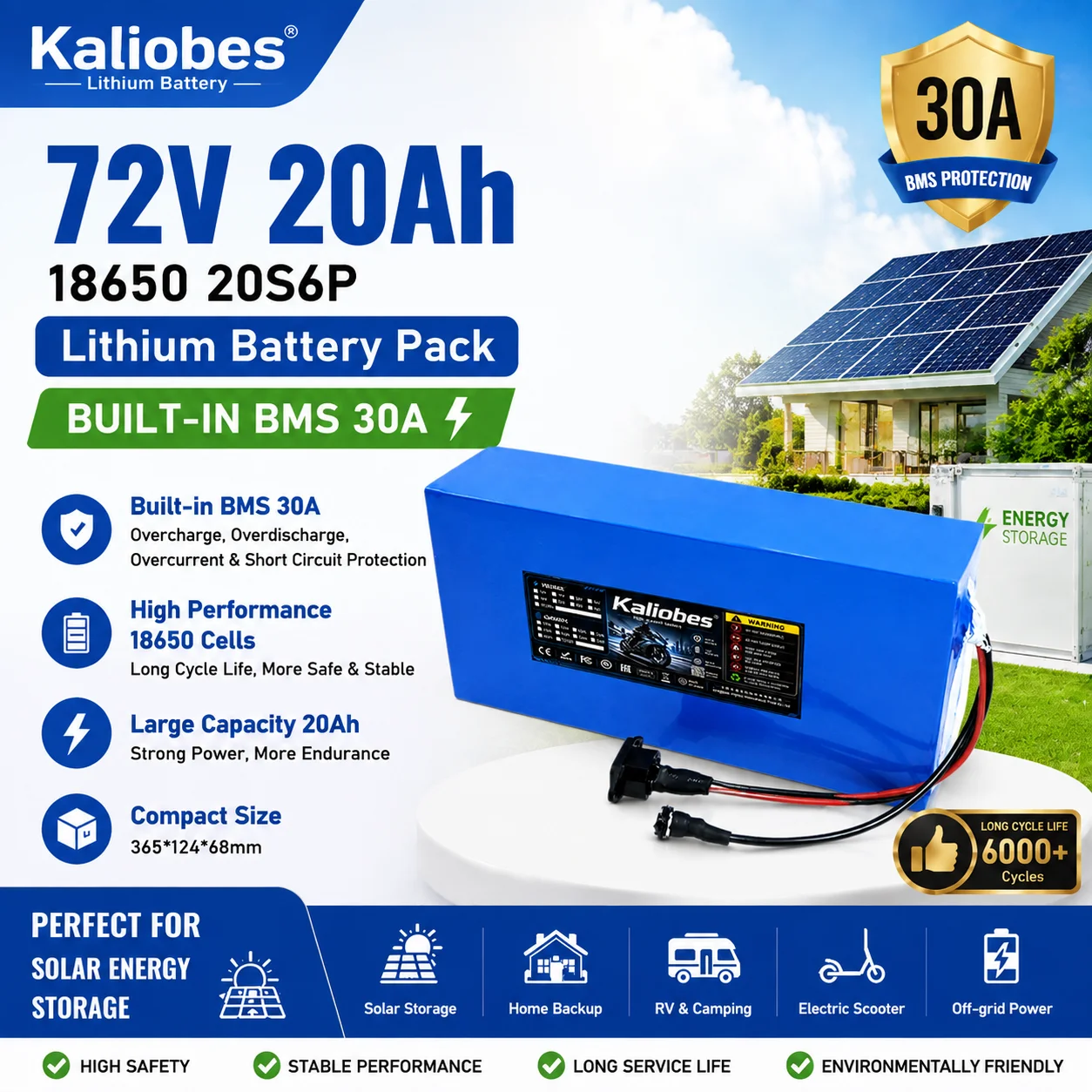 72V 20Ah 18650 lithium battery pack audio system 20S6P 6000-cycle 2000W electric scooter motorcycle tricycle + 84V 3A 5A charger