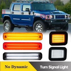 2Pcs LED Turn Signal Front Rear Bumper Side Marker Lights For Hummer H2 2003-2009 Car Door DRL Daytime Running Lamps Canbus