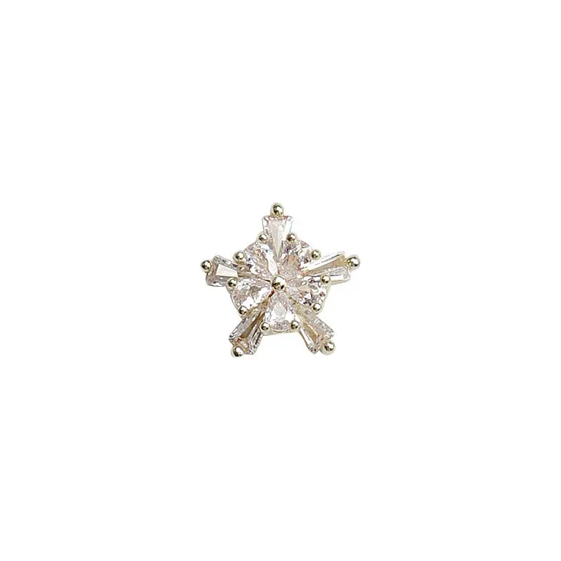 10pcs/lot Christmas Snowflake Zircon Rhinestones Manicure Nail Art Parts Jewelry Decorations Nails Accessories Charms Supplies