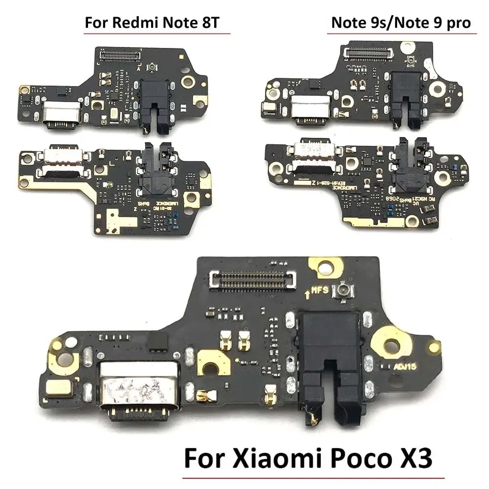 New USB Charger Charging Port  For Xiaomi Poco X3 Pro / Redmi Note 8T 9S 9 Pro Dock Connector Microphone Board Flex Cable