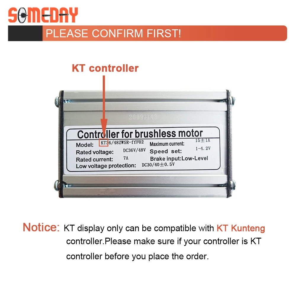 Electric Bicycle KT LCD led Display Waterproof SM Plug 24V36V48V72V LCD3 LCD8H LCD10H LCD11 LED880 For Kunteng Ebike Display