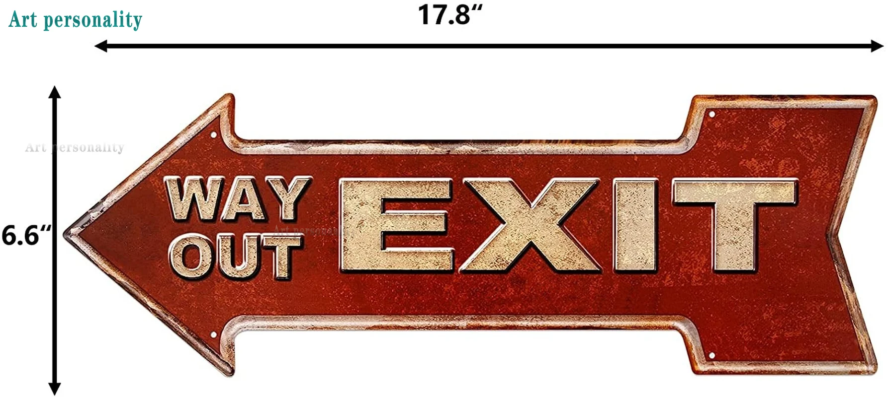 Street Signs Arrow Retro Exit Signs for Bar Coffee Garden Party BBQ Outdoor Decoration 16x45cm view 2