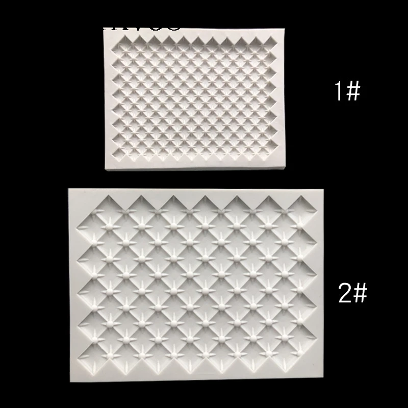 Clusters Of Stars Knitting Silicone Fondant Embosser Mould Sugarcraft Cake Border Decorating Mold F089
