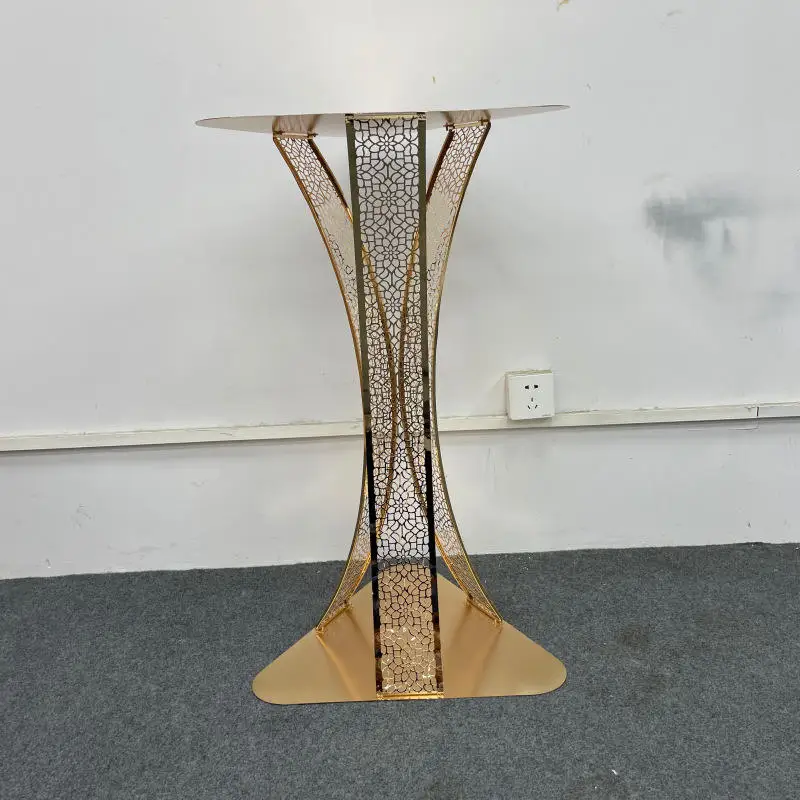 5/10pcs)Wedding Props Creative Electroplated Waist Road Guide Dessert Table Ornament Guest Welcome Flower Stand