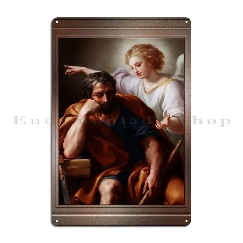 The Dream Of St Joseph Metal Sign Iron Wall Decor Pub Cinema Mural Tin Sign Poster