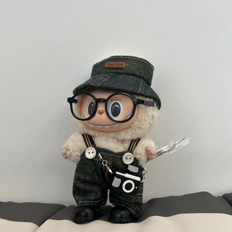 ラビュブ デニムオーバーオール ベビー服 一世代二世代三世代 ラビュブ 17cm ビニール ブラインドボックス 自虐的なクマのためのアクセサリー