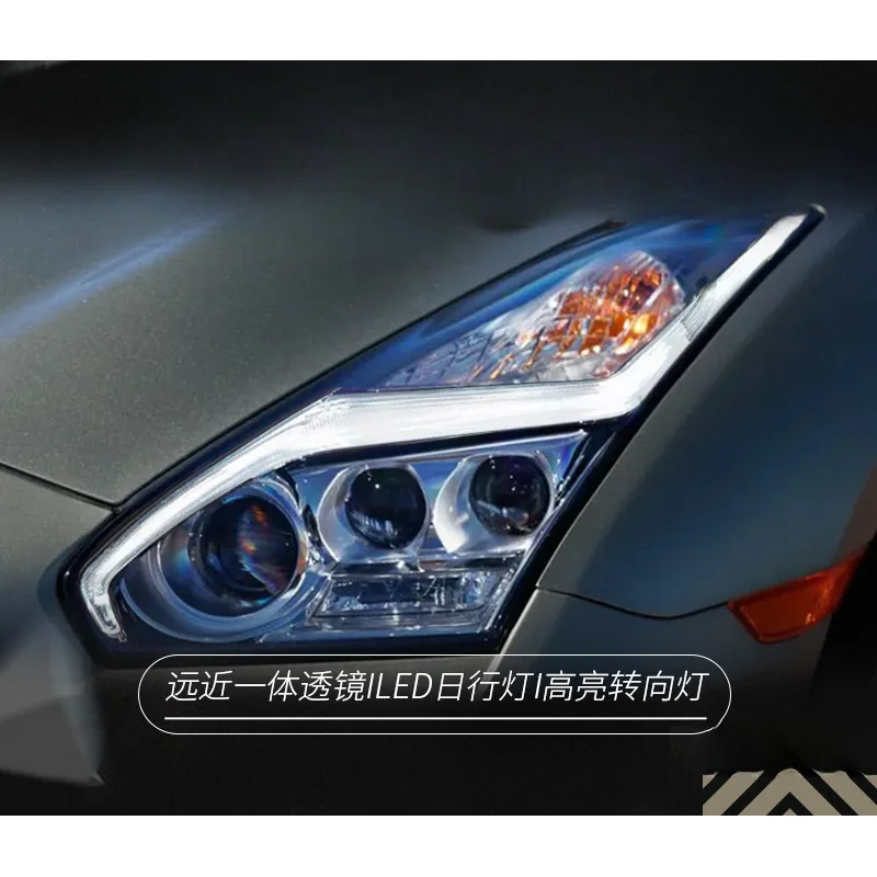 

Фара в сборе для Nissan GTR 07-18, модифицированная в стиле Lightning, со светодиодными дневными ходовыми огнями (LED DRL)