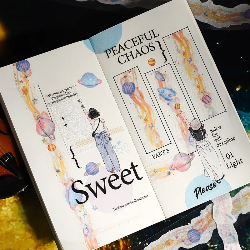 

1 шт./1 лот декоративные клейкие ленты Звезда река фэнтези декоративные скрапбукинг DIY бумага японские наклейки