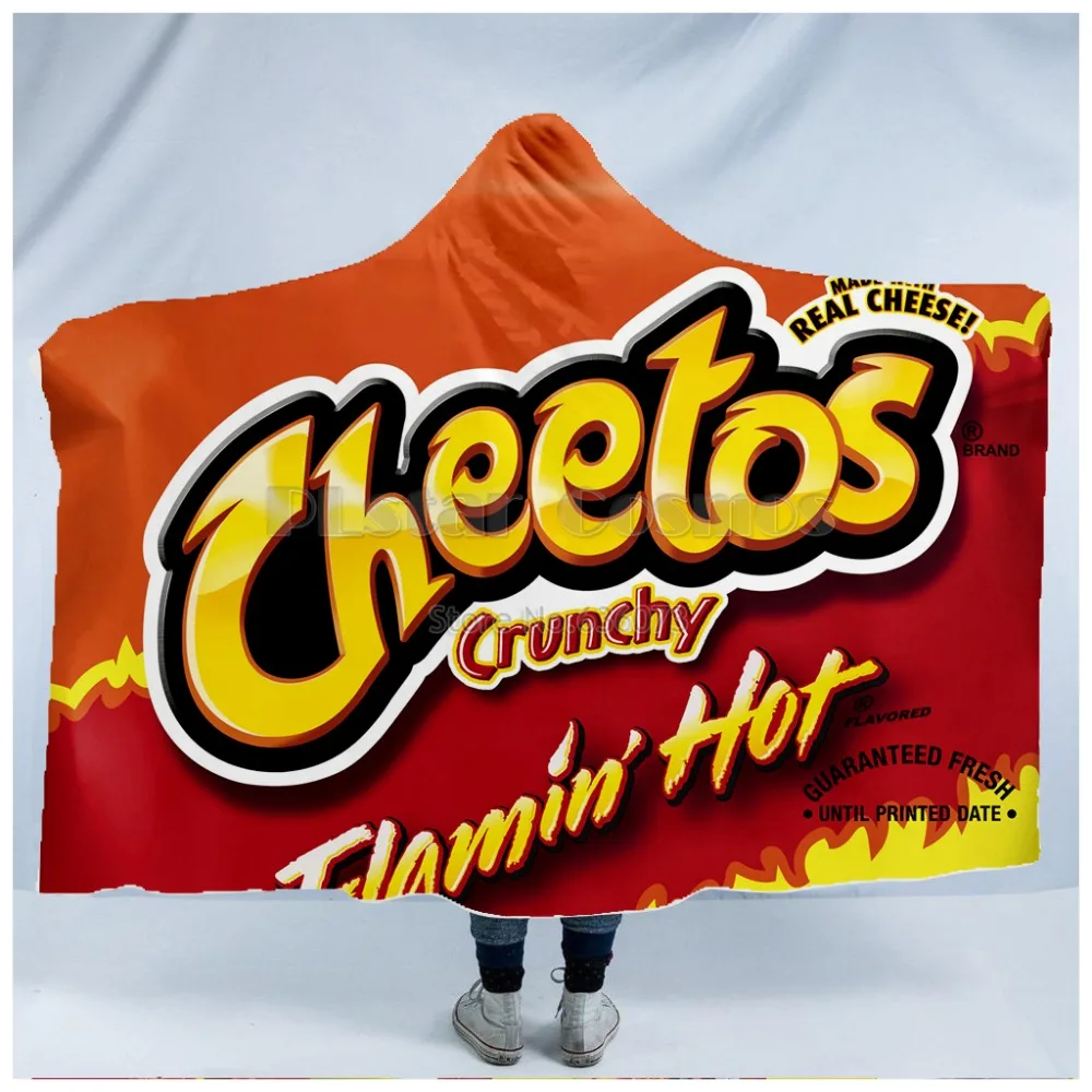 Plstar Cosmos Hot Cheetos food Harajuk funny  Hooded Blanket 3D full print Wearable Blanket Adults men women style-1