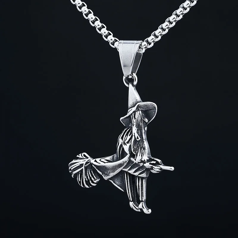 Movie 2024 New Fashion 316L Stainless Steel Witch Pendant Necklace For Man Women Couple Gift