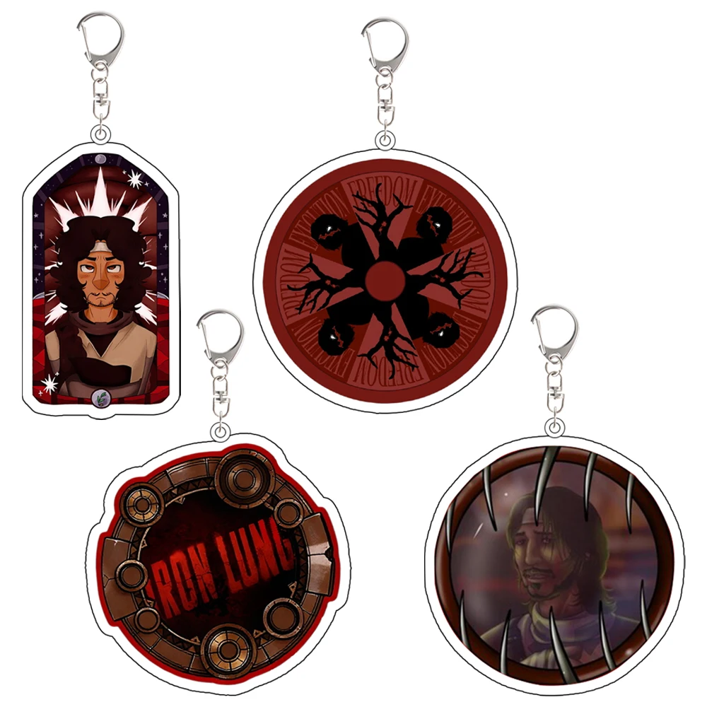 

For Popular Horror Film Iron Lung Acrylic Keychain Game Movie Peripheral Q Version Custom Cartoons Backpack Accessories Gift