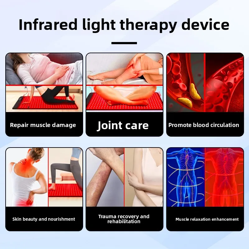 Cross-border Red Light Pad Phototherapy Physiotherapy Blanket Photon Relief Fatigue Far Infrared Physiotherapy Mattress