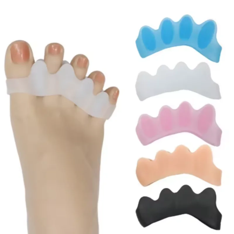 2/6/10pcs Five Hole Toe Separator Bunion Corrector Adjustable Unisex Comfort Foot Alignment Pain Relief Support