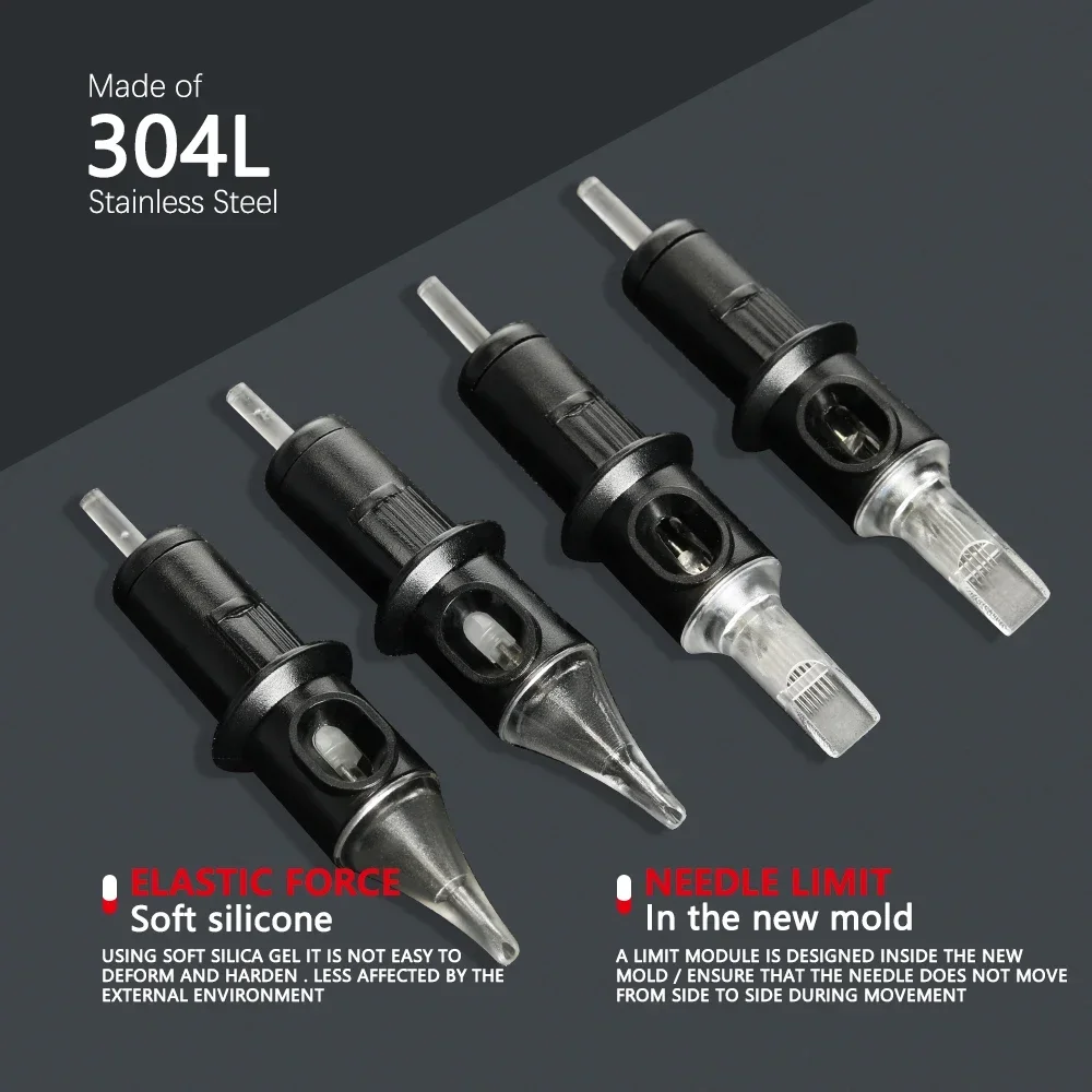 

10Pcs/Lot Tattoo Cartridge Needles RL RS RM M1 Round Liner Disposable Sterilized Safety Tattoo Needle For Tattoo Machines Grips