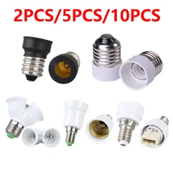 2/5/10pcs E14 E27 Male to E12 G9 E14 E27 Female Lamp Base Bulb Socket Lamp Holder Converter Fireproof Light Conversion Adapter