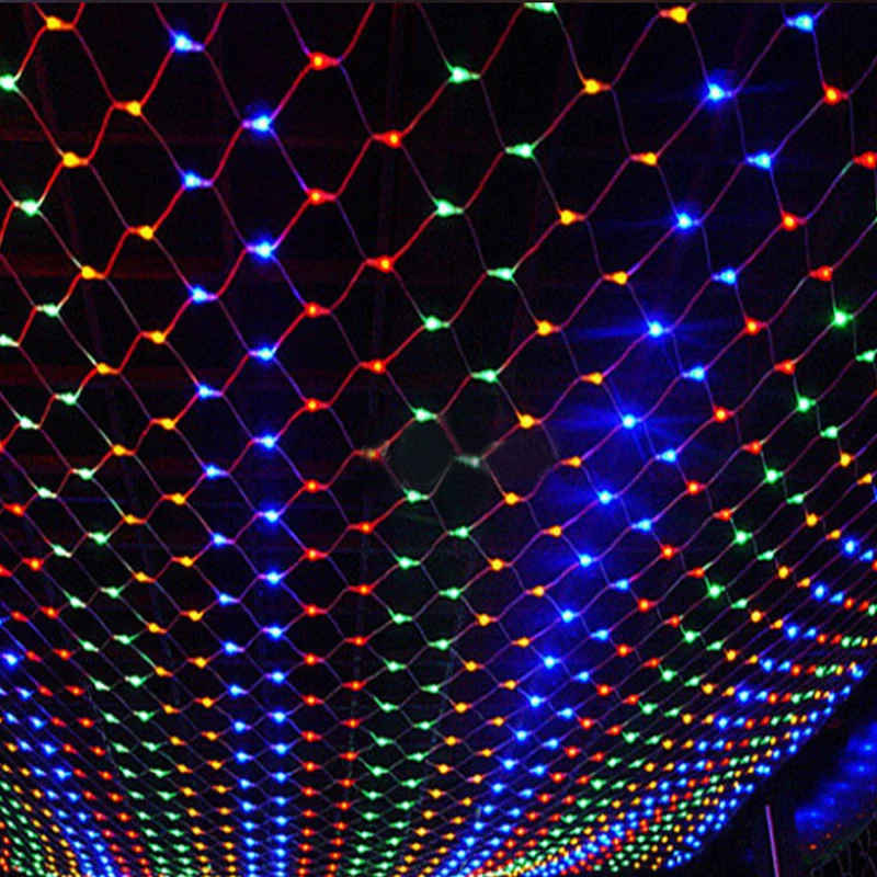 8 Modes 110v/220v LED Net Mesh String Light Xmas Lights Garden Wedding Party Holiday Lighting Festival LED Decoracion Waterproof