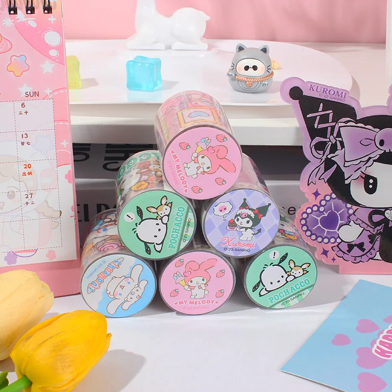 4/16pcs Sanrio Washi Tape Cinnamoroll Kuromi Pachacco Washi Tape Diy Scrapbooking Collage Material Sticker Stationery Supplies