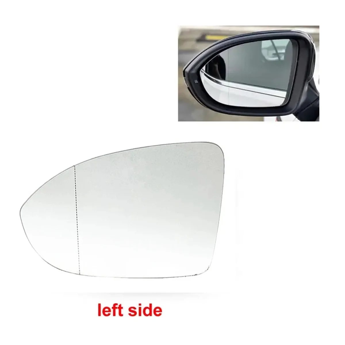 

Left+Right Rear View Mirror Glass Side Door Wing Heated Blind Spot Wing Mirror Lens for VW Golf Mk8 2020-2024