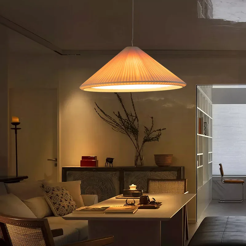 Nordic Fabric Pendant Lamp For Living Dining Room B&B Chandelier Home Decor Lighting Lustre Bedroom