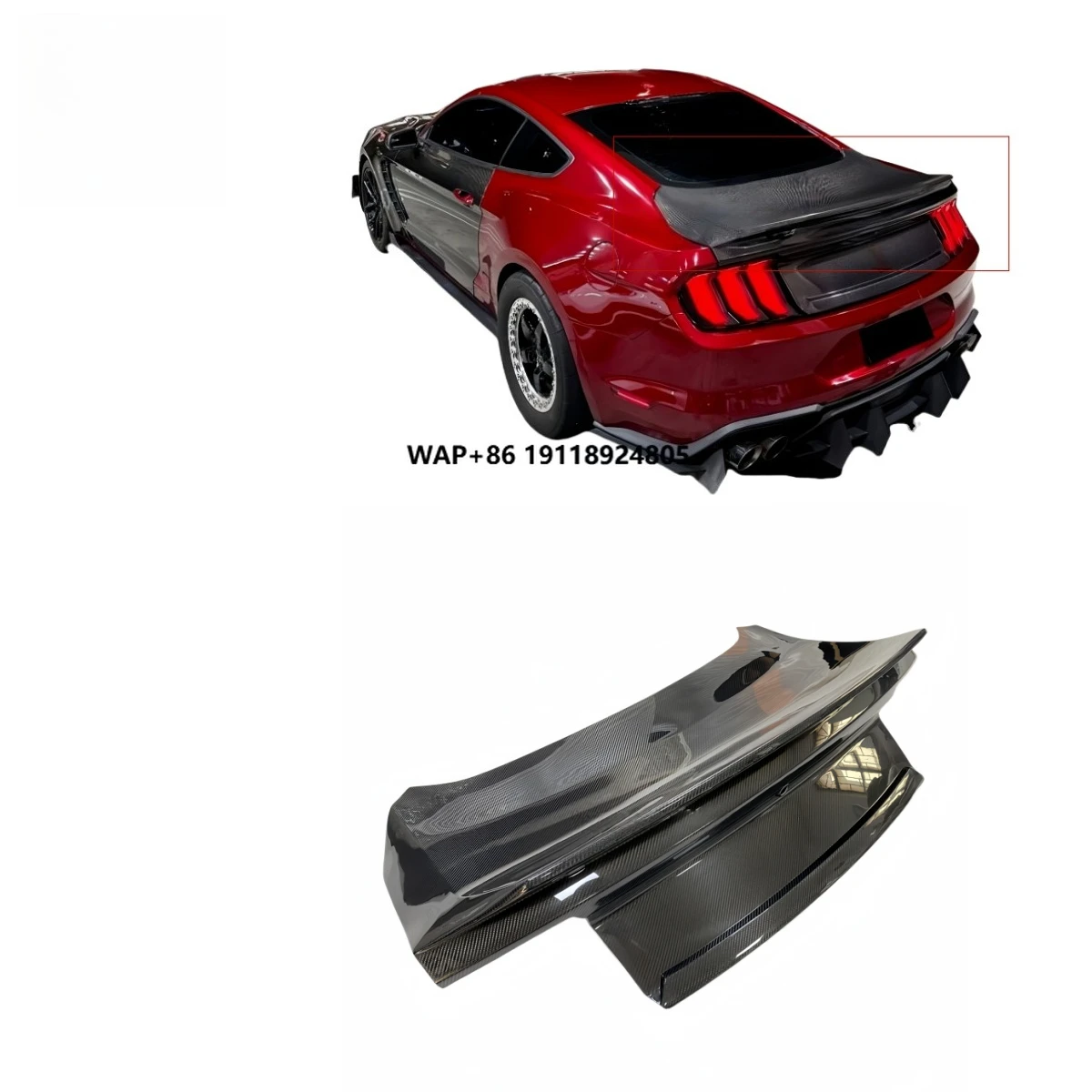

CSL Style Carbon Fiber Trunk Lid with Spoiler, for 2014-2023 F-ord Mustang New Situation