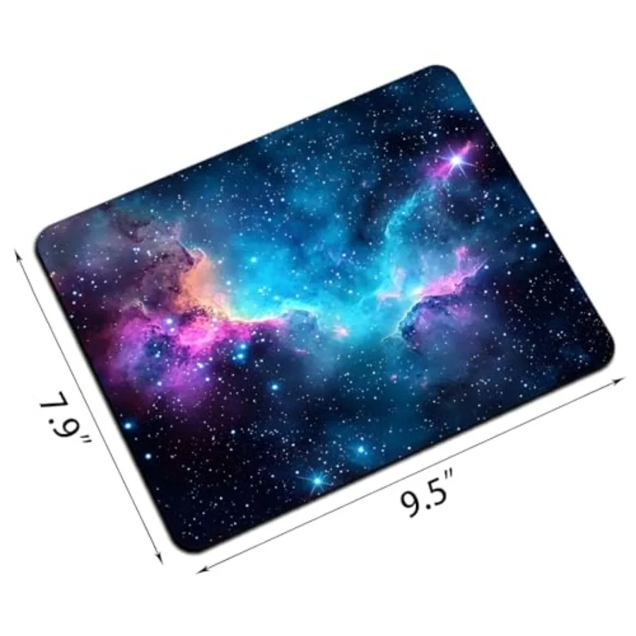 Universe Space Mouse Pads for Desk, Portable Computer Mouse Pad Small Square Mousepad, Non-Slip Rubber Base Design for Office D