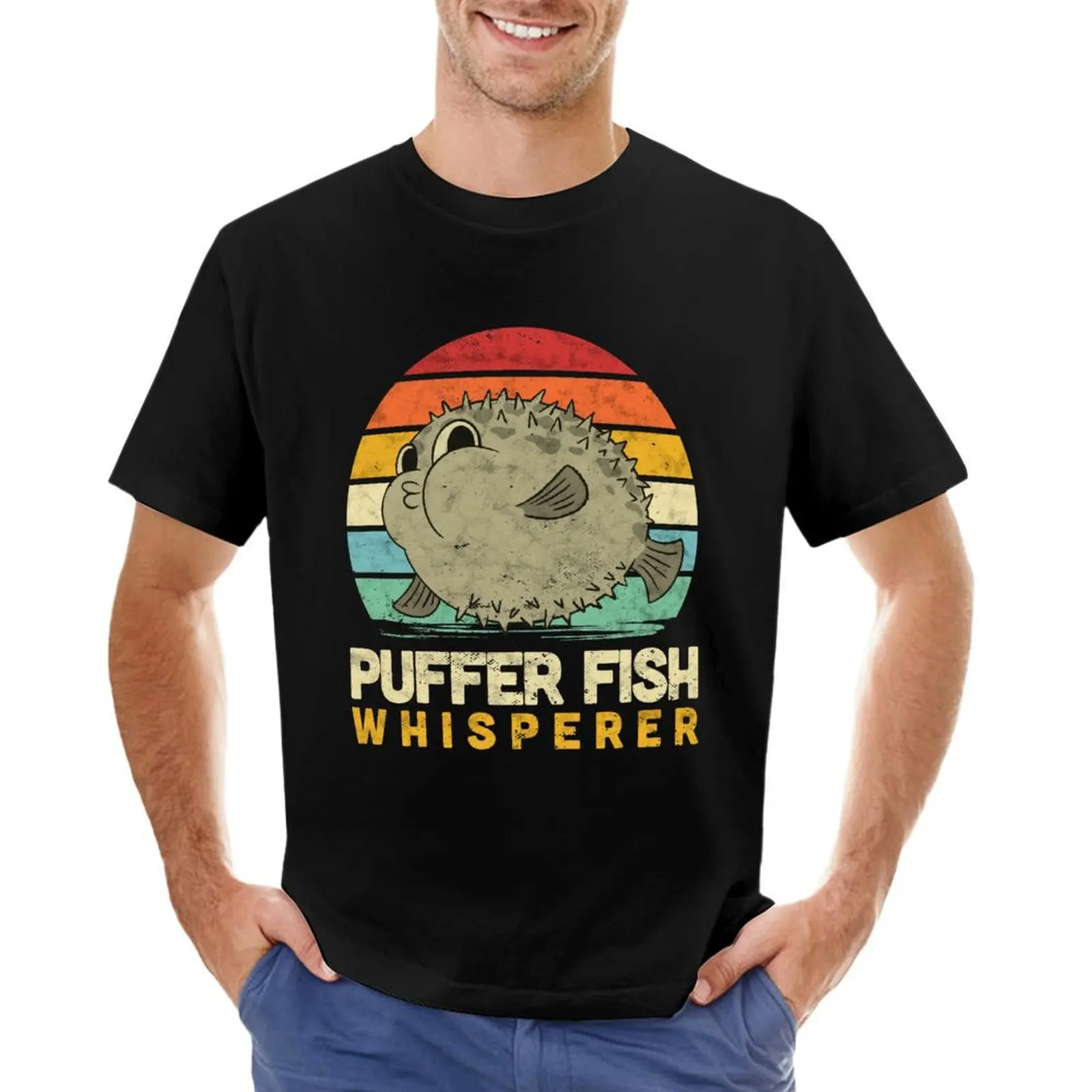 Puffer fish whisperer aquarium fish breeder saying T-Shirt cute clothes quick drying blanks mens graphic t-shirts pack