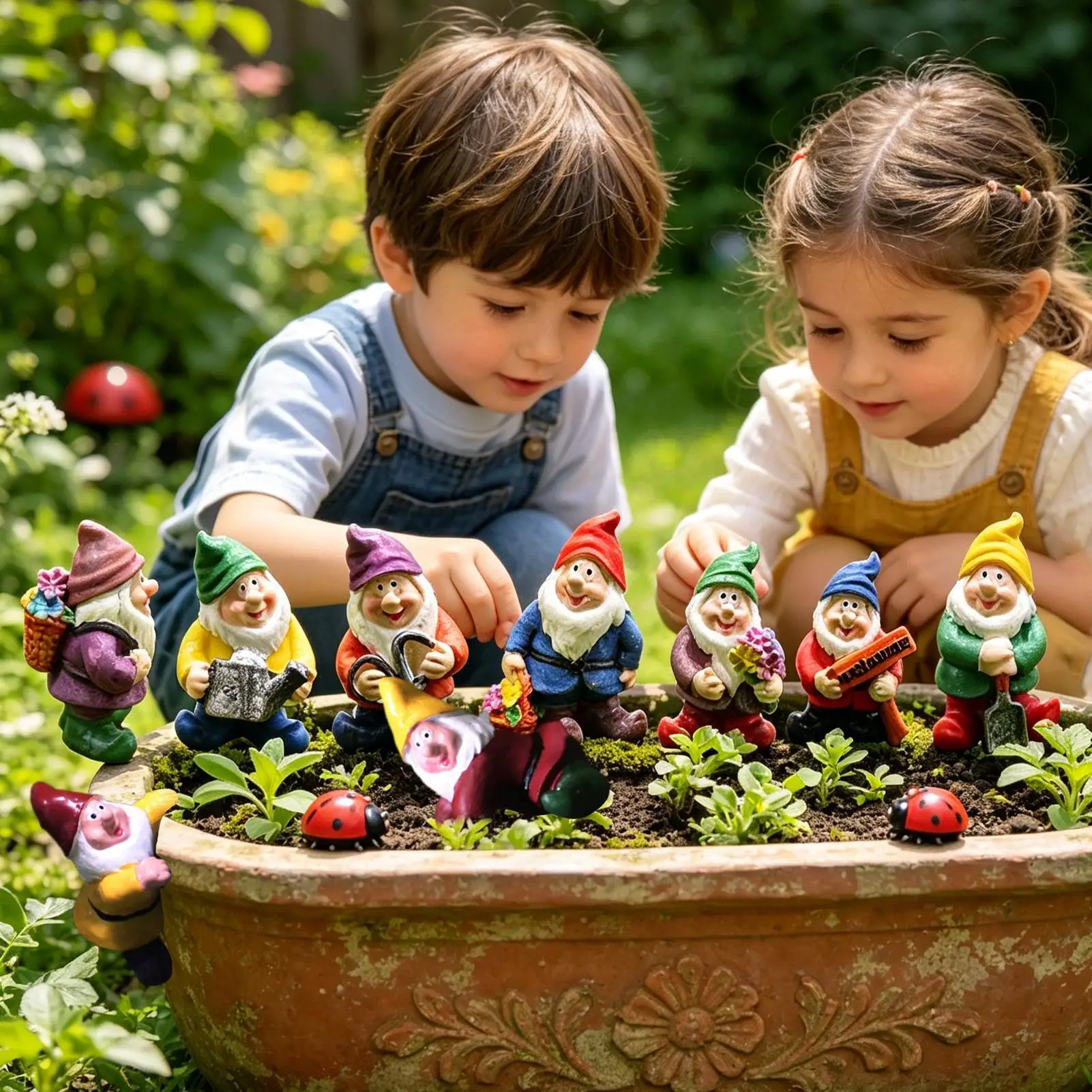 

Gnomes Decorations 9 Pieces Resin Dwarf Figurine Fairy Garden Gnomes Sculpture For Indoor Outdoor Lawn Shelf Table Yard Nursery