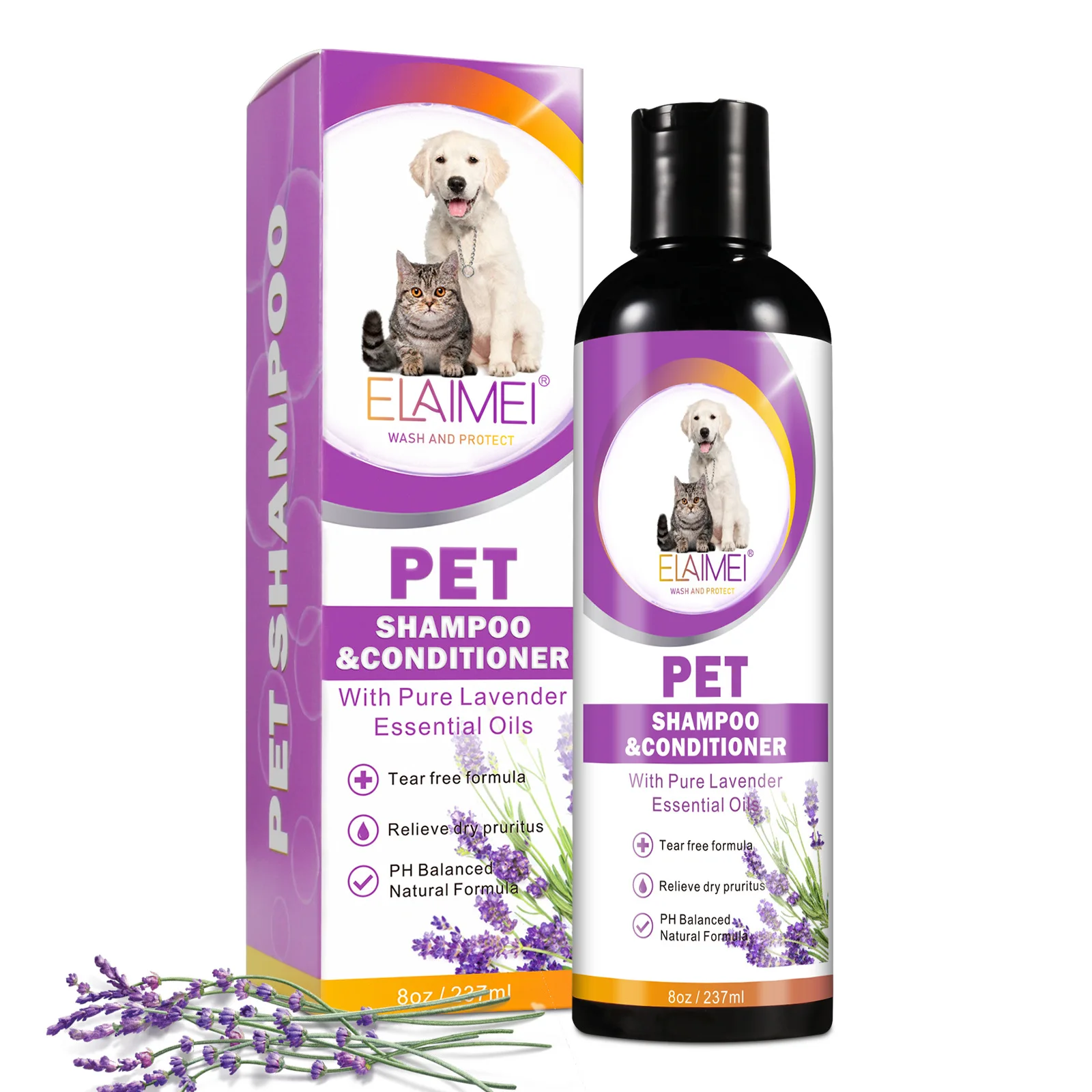 Pet shampoo, dog shower gel, long-lasting fragrance, mite removal, dirt removal, cat shampoo. Pets like it