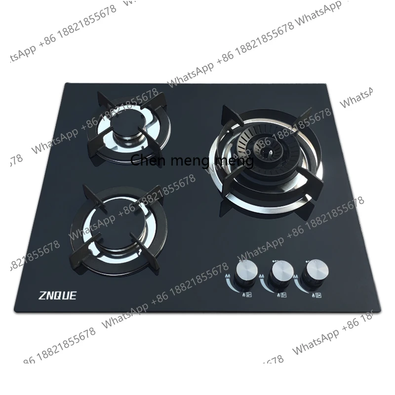 

Three-eye gas stove Household multi-head gas stove Embedded natural gas European square fire stove