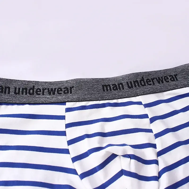 Men\'s Boxer Shorts Cotton Striped Men Underwear Panties Soft Underwear Sleepwear Comfort Underpants Breathable Boxershorts M-XL