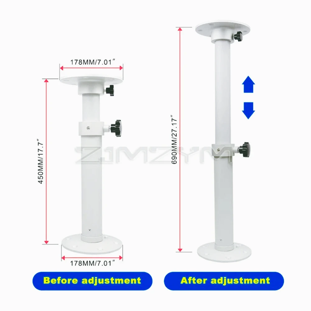 Mesa ajustable de 450-690 mm, soporte de mesa desmontable, marco de montaje para patas, kit de base de mesa de aleación de aluminio para RV