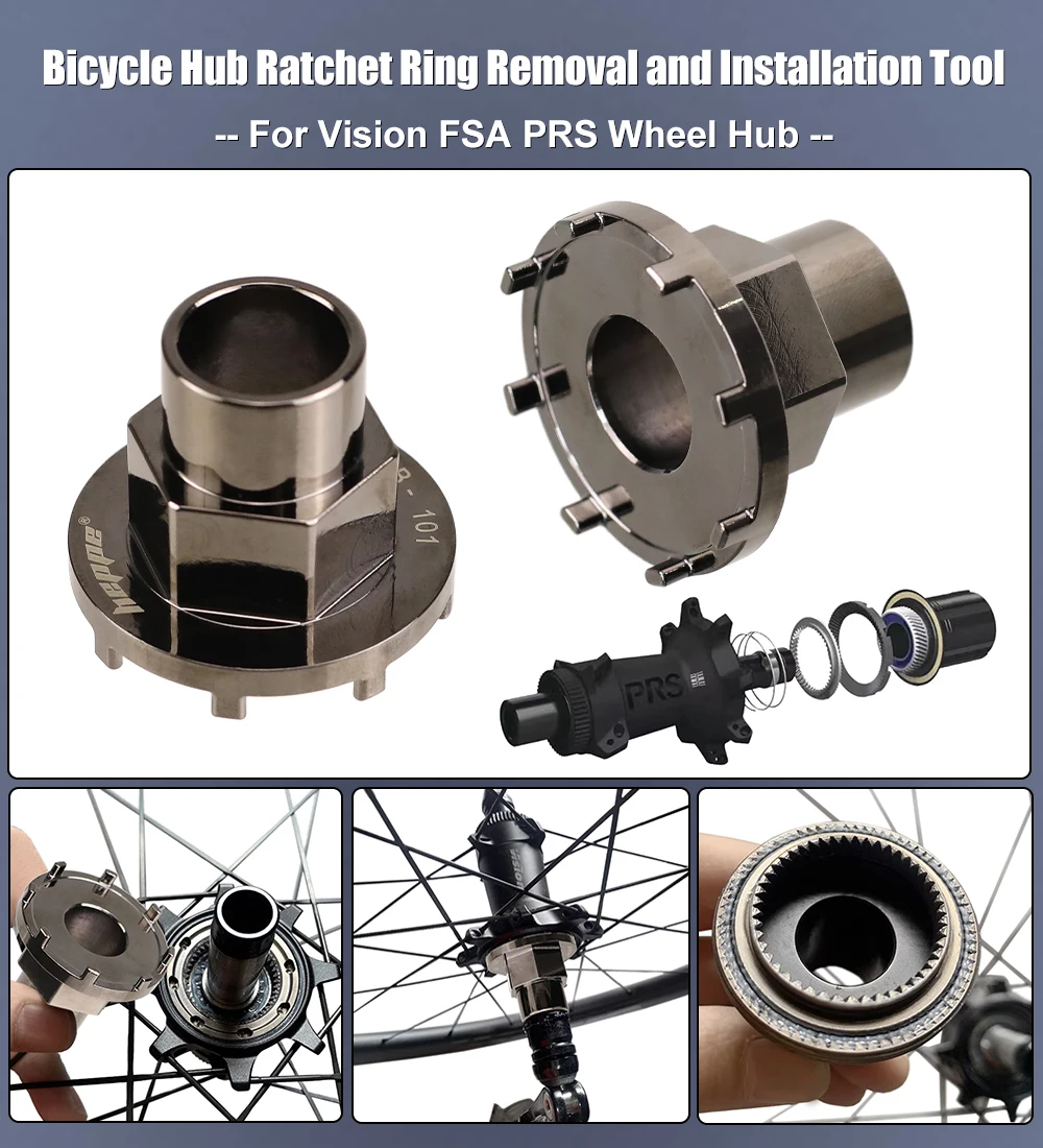 HEPPE Fahrradnaben-Ratschenring-Entfernungswerkzeug, Fahrradnaben-Ratschenring-Demontagewerkzeug für Vision FSA PRS Nabenratschen-Entferner – Detail 4