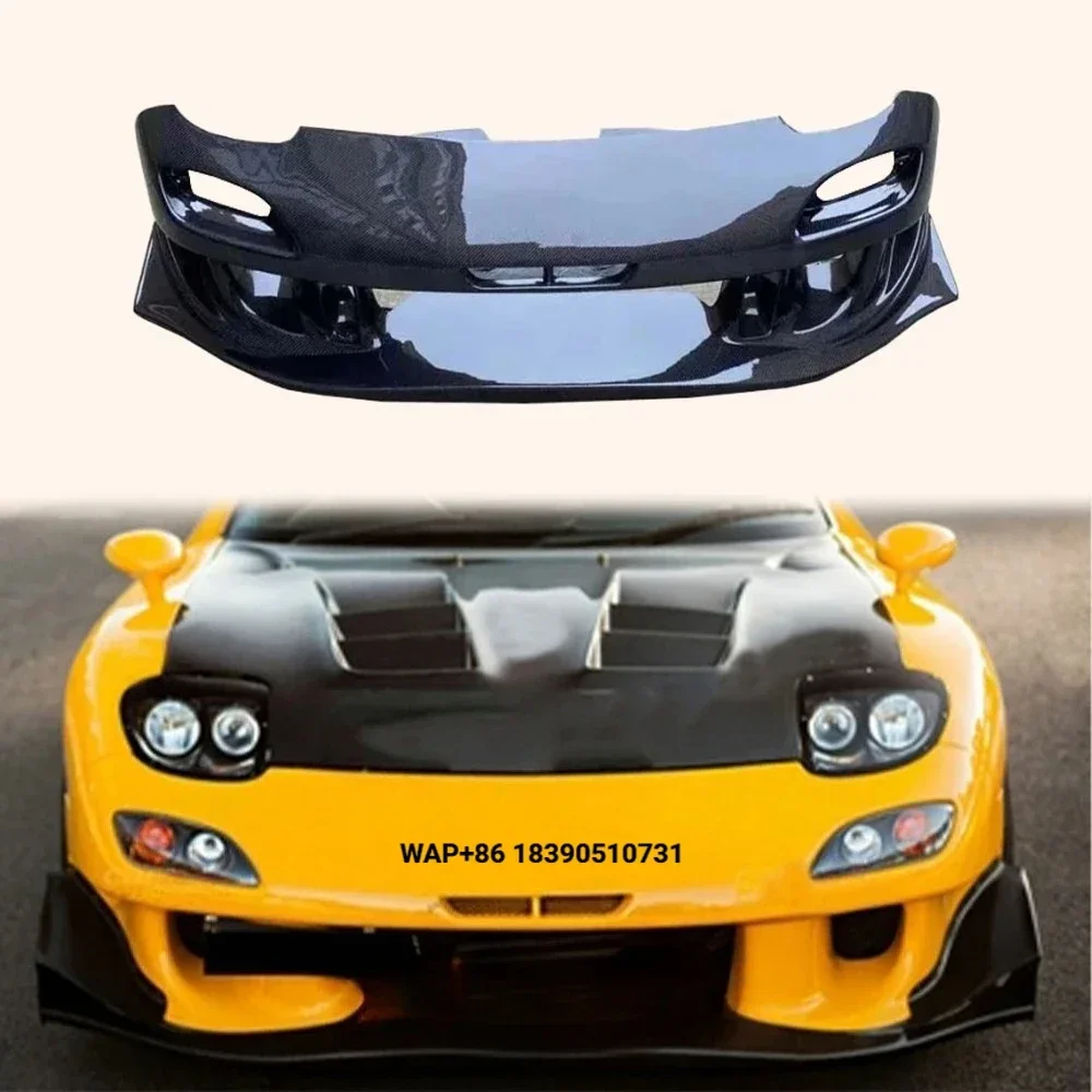 

New Carbon Fiber Front Bumper Guard for RX-7 FD RX7 FD3S RE-GT Style Body Kits Car Parts