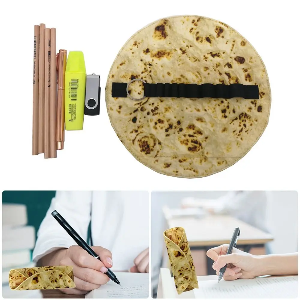 Students Funny Creative Pencil Bag Pencil Holder Tortilla Roll Pencil Case Pencil Pouch