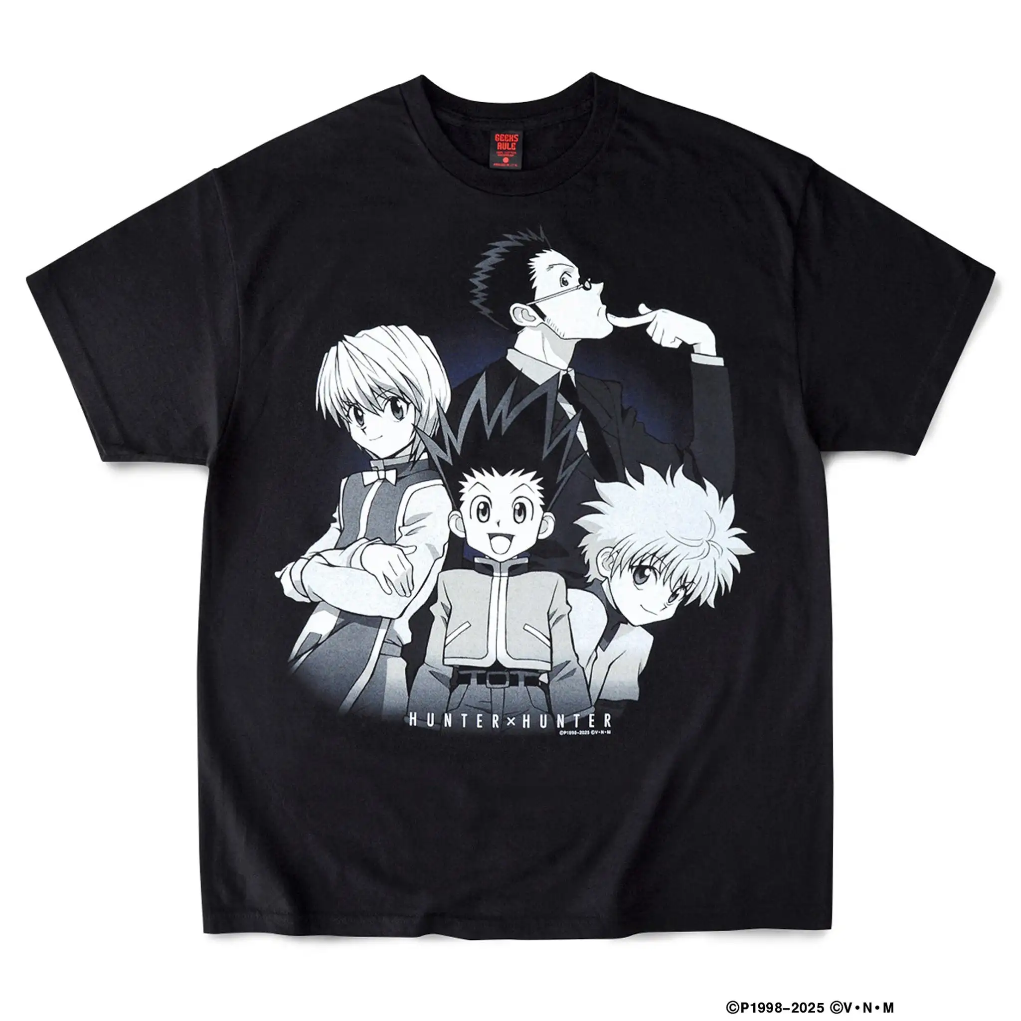 HUNTER X HUNTER X GEEKS RULE SILKCREEN PRINTING T SHIRT Women Men Overszied Y2k High Quality Cotton Loose Female Male Clothing