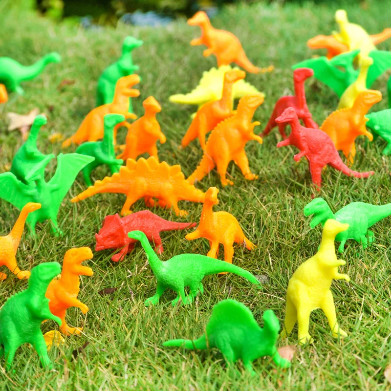 60 Stuks 16 Stijlen Mini Dinosaurus Model Simulatie Dier Speelgoed Velociraptor Triceratops Kinderen Cognitief Educatief Speelgoed Klein Geschenk