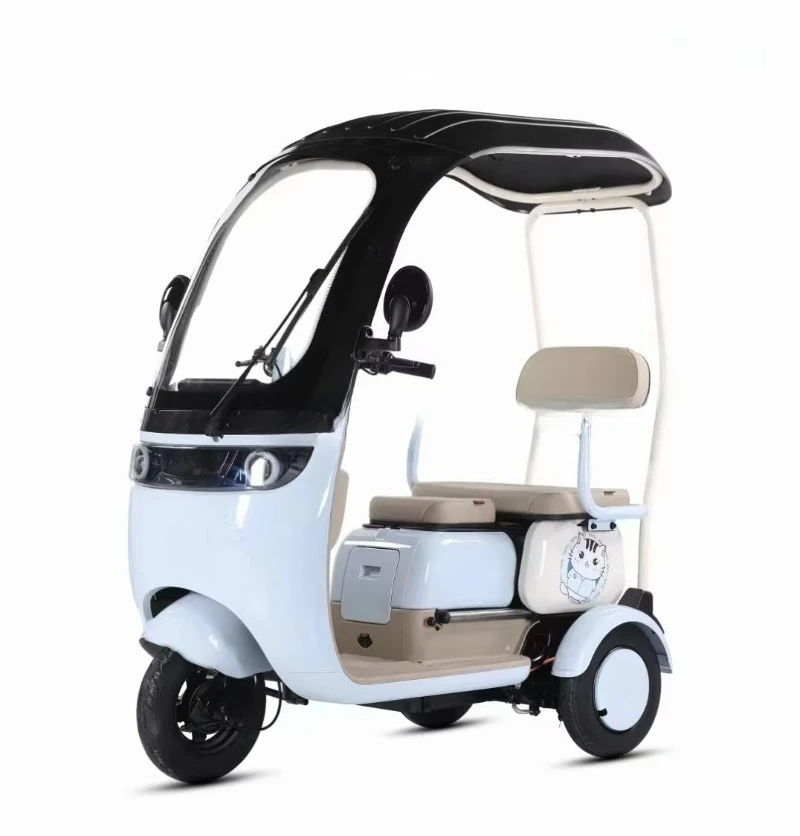 Customizable City Convenient Electric Three-wheeler Motorcycle for the Elderly or Disabled, with a Capacity of Three People.
