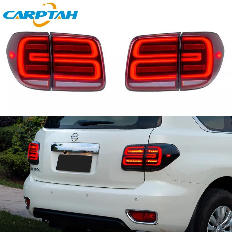 Car LED 12V Taillight For Nissan Patrol Y62 2010-2018 Rear Running Lamp Brake Reverse Turn Signal Waterproof Car Accessories