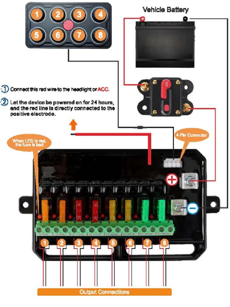 Imagem -06 - Sistema Universal do Painel do Interruptor Controle da Luz do Rgb Impermeável Silicone 12 Grupo 16 Ajuste para o Barco Jipe Caminhão Atv Utv Caravana