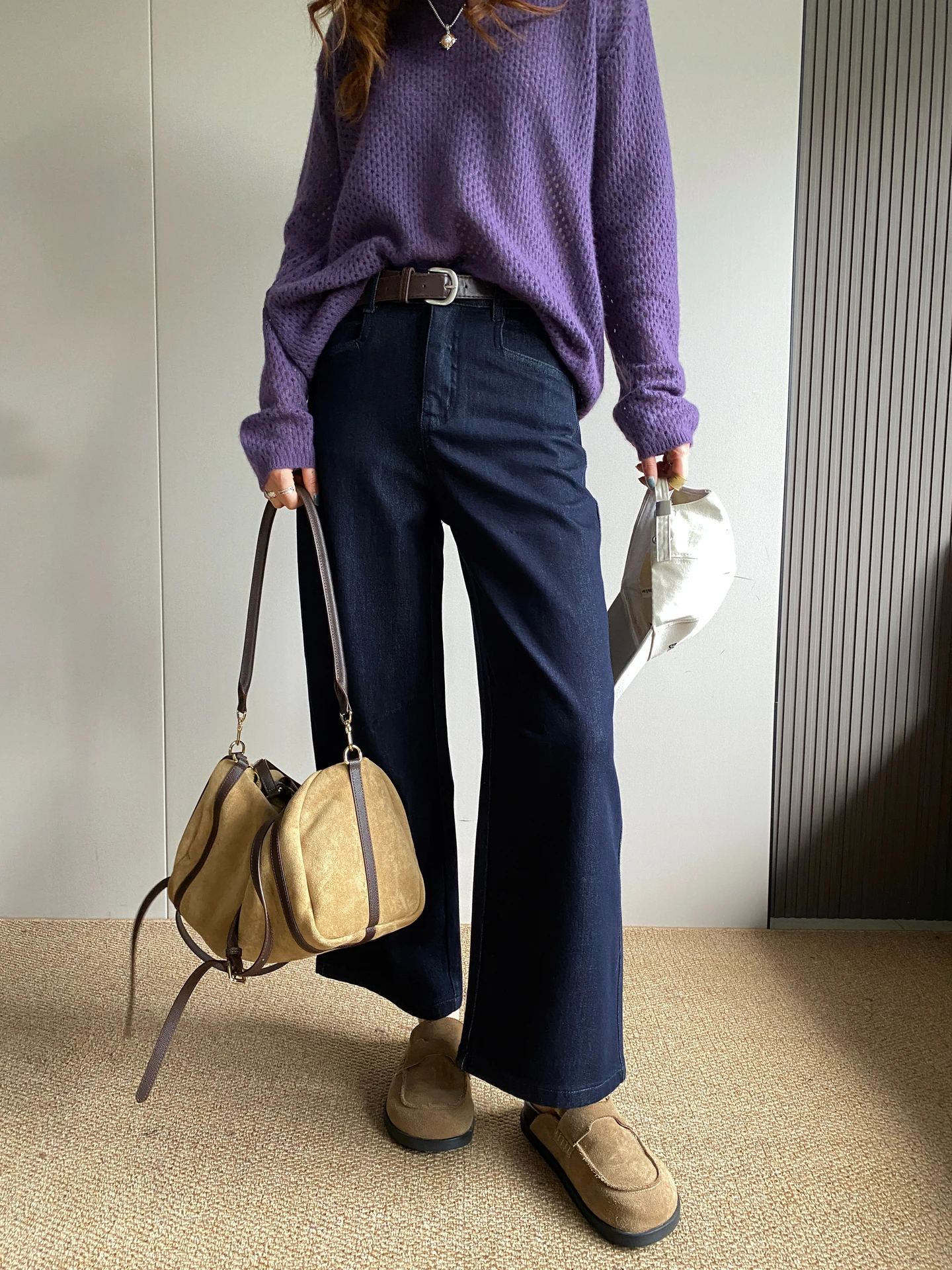 

Джинсы женские Deep Blue с высокой талией, широкие штанины, весна 2026, новинка, свободные, стройнящие, маленький размер, прямые брюки-трубы, повседневная одежда